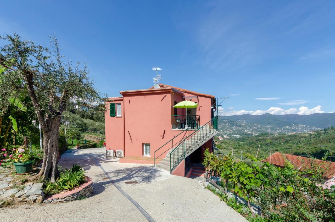 Alla Casa Rosa, Peaceful Apartment Surrounded By Greenery With Free Parking, Wifi & Air Conditioning Rapallo Exterior foto