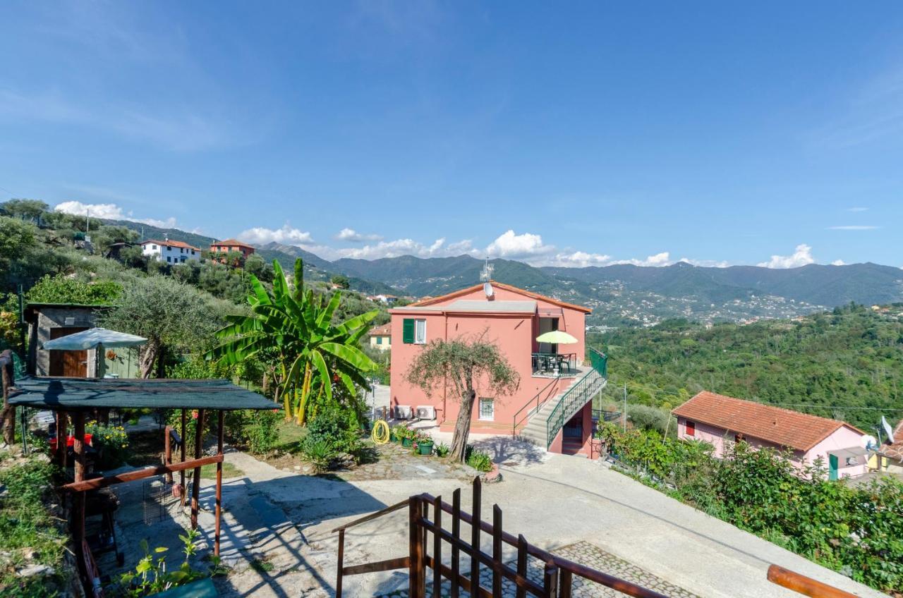 Alla Casa Rosa, Peaceful Apartment Surrounded By Greenery With Free Parking, Wifi & Air Conditioning Rapallo Exterior foto