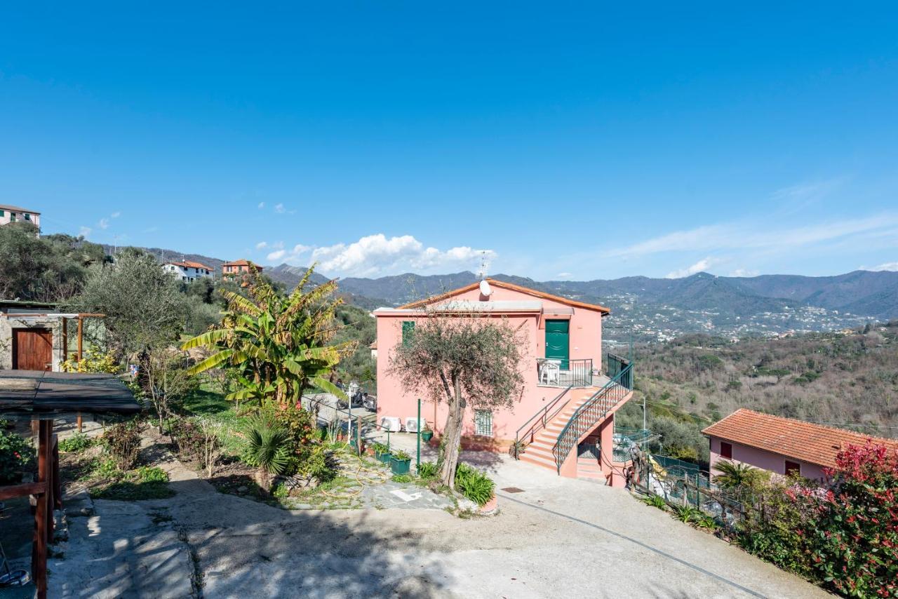 Alla Casa Rosa, Peaceful Apartment Surrounded By Greenery With Free Parking, Wifi & Air Conditioning Rapallo Exterior foto