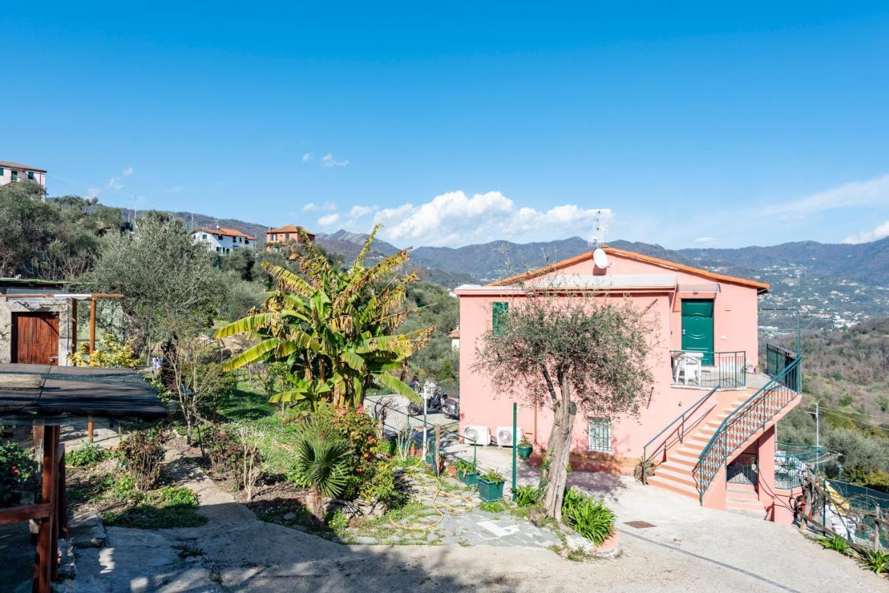 Alla Casa Rosa, Peaceful Apartment Surrounded By Greenery With Free Parking, Wifi & Air Conditioning Rapallo Exterior foto